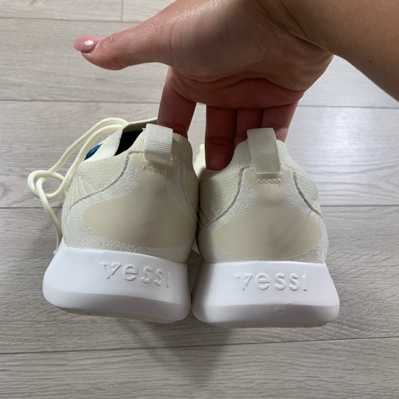 Vessi Linen Beige Everyday Move Waterproof Women’s Sneakers - Picture 12 of 14